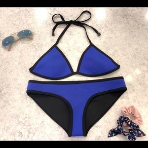 Blue triangl bikini